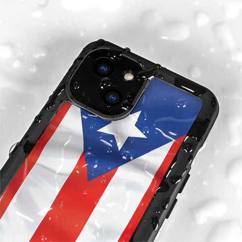 Puerto Rico Flag iPhone 15 Waterproof Case